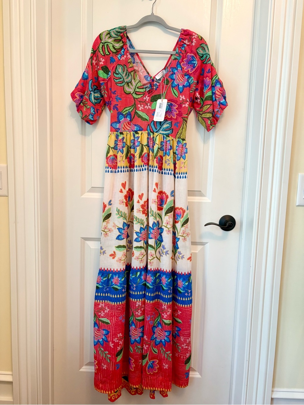Johnny Was Bohemian Aris Mixed Floral Cutout Back Maxi Dress Medium - Picture 3 of 11